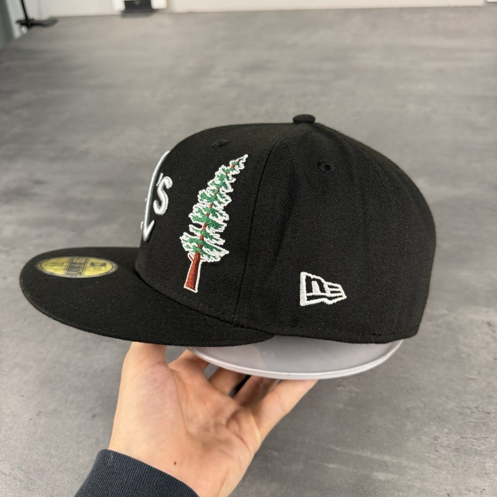 Oakland A's Athletics Hat New Era Cap 7 3/4 Black Local Icon RARE Cocktail Tree - Picture 3 of 8